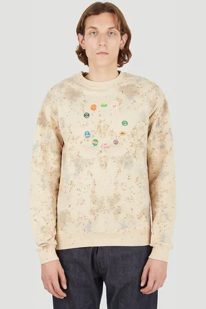 SOUVENIR Natural Dye Crewneck Sweatshirt - Homme Sweatshirts Beige M