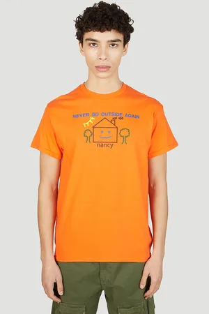 Nancy Never Go Outside Again T-shirt - Homme T-shirts Orange Xl
