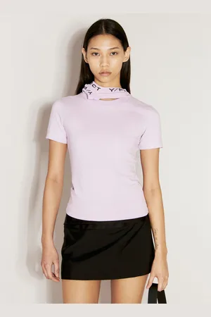 Y / PROJECT Triple Collar Fitted T-shirt - Femme T-shirts Lilac Xs