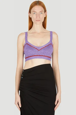Paco rabanne Metallic Knit Crop Top - Femme Hauts M