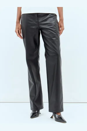 Totême Straight Leather Pantalon - Femme Pantalons Fr - 34