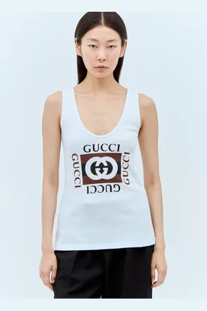 Gucci Logo Print Tank Top - Femme Hauts M