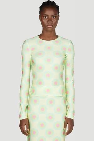Sportmax Op Art Top - Femme Hauts Yellow M