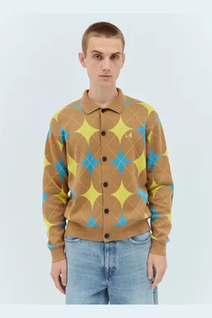 AWAKE NY Argyle Knit Cardigan - Homme Pulls M
