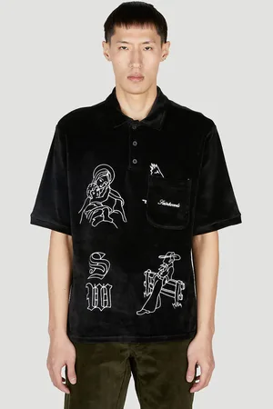 SAINTWOODS Velour Polo Top - Homme Polos M