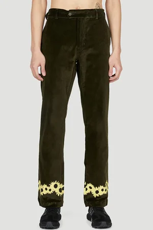 SAINTWOODS Flower Trim Pantalon - Homme Pantalons De Survêtement Khaki M