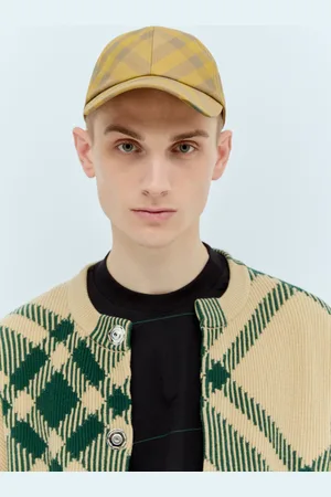 Burberry Check Baseball Cap - Homme Chapeaux Yellow L