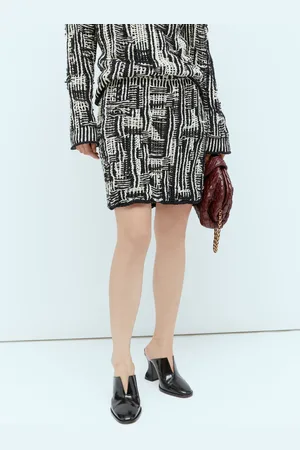 Bottega Veneta Intrecciato Cotton Skirt - Femme Jupes Navy M