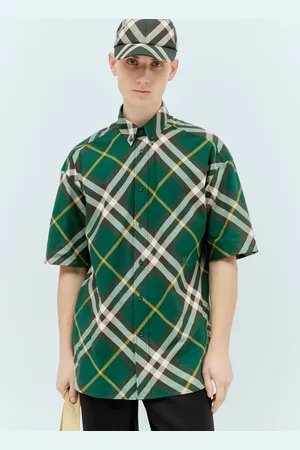 Burberry Check Short-sleeve Chemise- Homme Chemises Green M