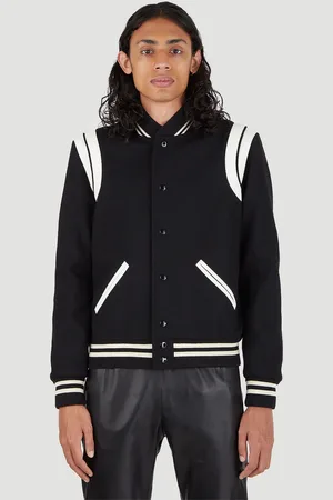Saint Laurent Teddy Varsity Bomber Jacket - Homme Blousons Eu - 46