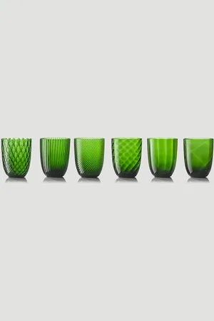 NasonMoretti Set Of Six Idra Water Glass - Glassware Green One Size