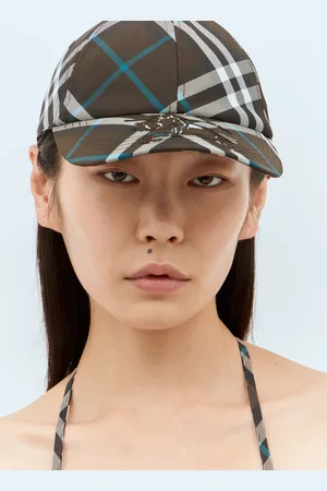 Burberry Check Baseball Cap - Femme Chapeaux Green M