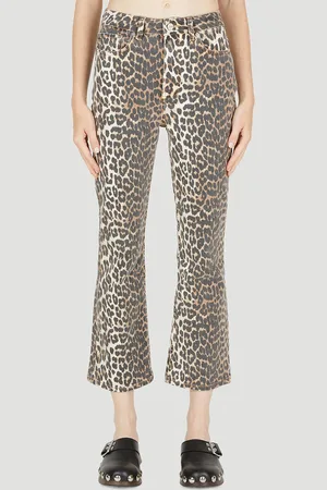 Ganni Betzy Leopard Print Jeans - Femme Jeans 24