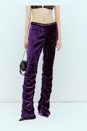 Gucci Horsebit Belt Velvet Pantalon - Femme Pantalons It - 40