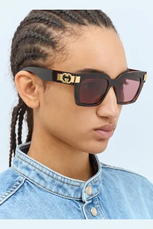 Gucci Cat-eye Frame Sunglasses - Femme Lunettes De Soleil One Size