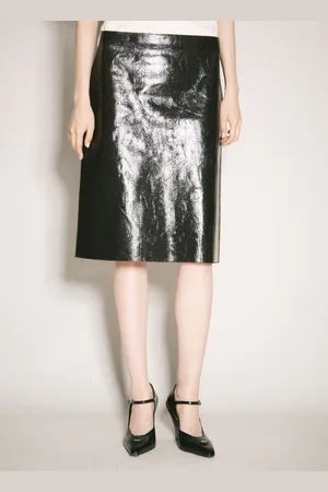 Prada Craquelé Leather Skirt - Femme Jupes It - 42
