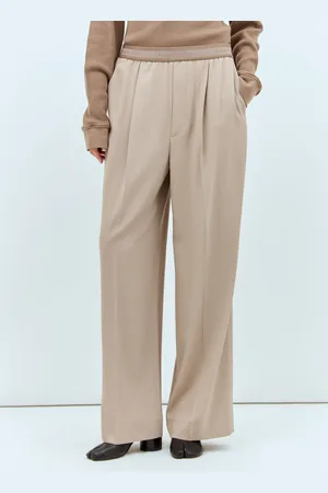 Acne Studios Logo Waistband Tailored Pantalon - Femme Pantalons Beige Fr - 34