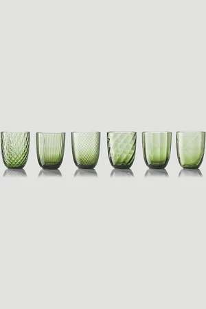 NasonMoretti Set Of Six Idra Water Glass - Glassware Green One Size