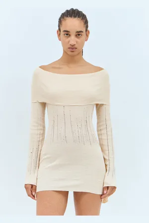AYA MUSE Deva Knit Dress - Femme Robes Beige Xs