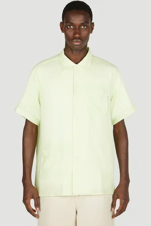 ENGINEERED GARMENTS Camp Short Sleeve Chemise- Homme Chemises Yellow S