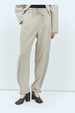 Ganni Melange Suiting Pantalon - Femme Pantalons Beige Eu - 36