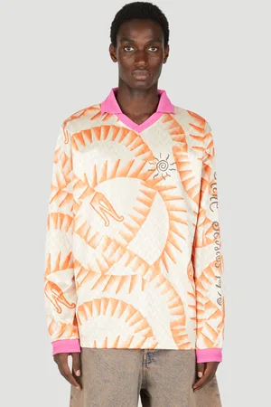 Acne Studios Graphic Print Longues Manchese T-shirt - Homme T-shirts Orange L