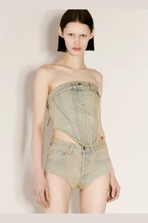 Vetements Denim Corset - Femme Hauts Beige S