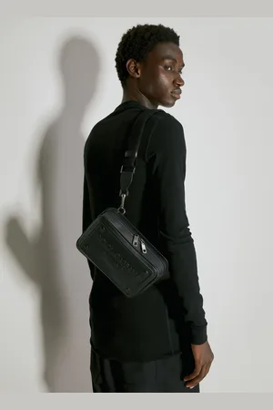 Dolce & Gabbana Embossed Logo Leather Crossbody Sac - Homme Sacoches One Size