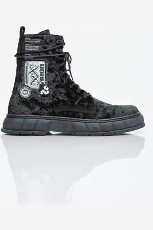 VIRON 1992 Crushed Velvet Bottes- Bottines Eu - 46