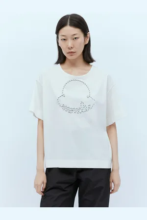 Moncler Shoe Lace Logo Top - Femme T-shirts S