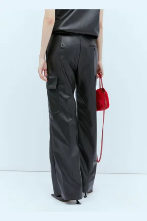 Stella McCartney Cargo Vegan Leather Pantalon - Femme Pantalons It - 40