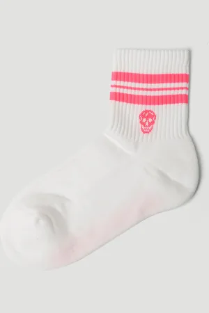 Alexander McQueen Skull Stripe Sports Socks - Femme Chaussettes S