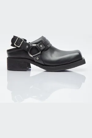 Acne Studios Buckle Leather Shoes - Femme Slip Ons Eu - 36