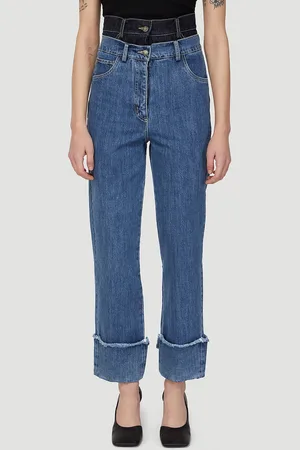 Rokh Contrast Waistline Jeans - Femme Jeans Fr - 40