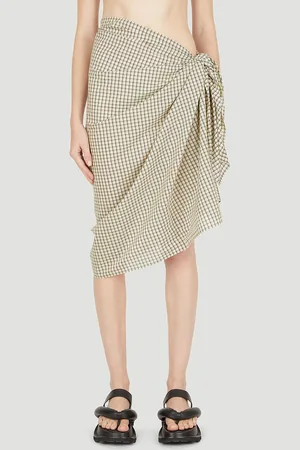ZIAH Bijou Check Sarong - Femme Jupes Beige One Size