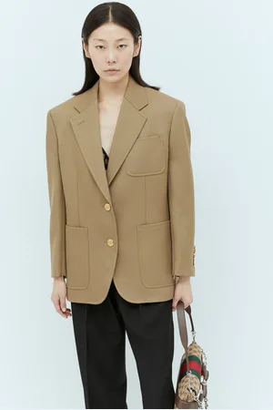 Gucci Horsebit Wool Blazer - Femme Blazers Beige It - 42