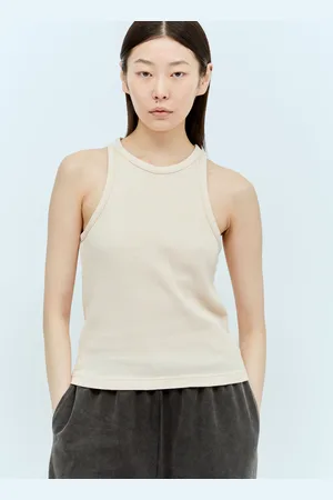 Acne Studios Logo Patch Tank Top - Femme Hauts Cream Xs