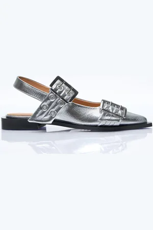 Ganni Feminine Buckle Ballerina Flats - Femme Chaussures Plates Eu - 36