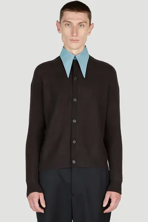 Prada Contrast Point Collar Cardigan - Homme Pulls It - 50