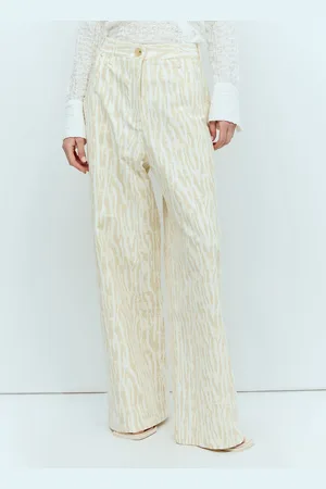 SONG FOR THE MUTE Printed Pantalon - Femme Pantalons Cream Eu - 36