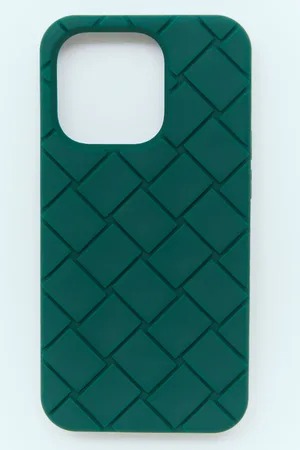 Bottega Veneta Iphone 14 Pro Case - Homme Tech Green One Size