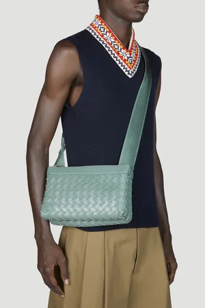 Bottega Veneta Intrecciato Duo Crossbody Sac - Homme Sacoches Green One Size