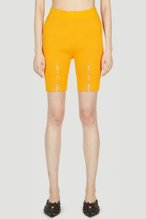 ESTER MANAS Knit Biker Shorts - Femme Shorts Orange Fr 34 - 44