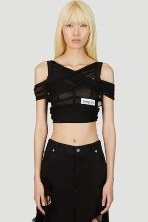 Dolce & Gabbana Kim Mesh Cross Over Top - Femme Hauts It - 42