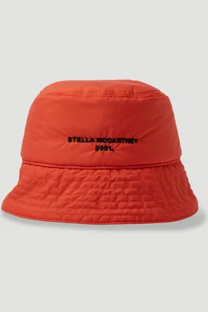 Stella McCartney Logo Embroidery Bucket Hat - Femme Chapeaux Orange 57