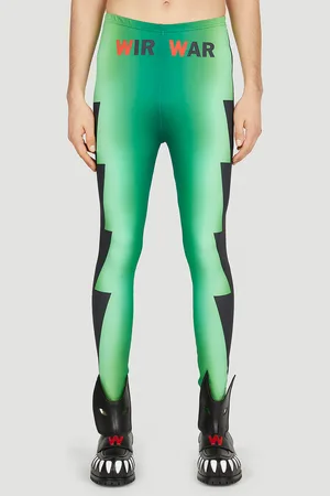 WALTER VAN BEIRENDONCK Sun Leggings - Homme Pantalons De Survêtement Green S