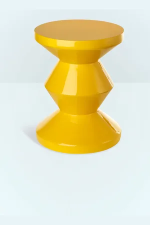 POLSPOTTEN Zig Zag Stool - Furniture Yellow One Size