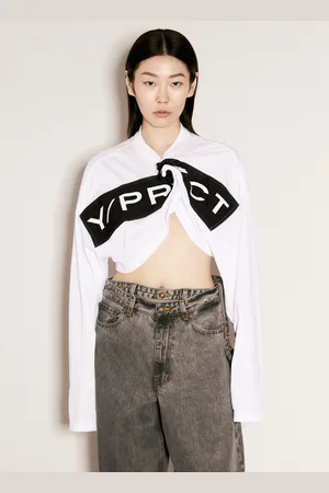 Y / PROJECT Scrunched Logo Print T-shirt - Femme Hauts Xs