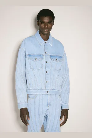 MUGLER Spiral Denim Jacket - Blousons Light Fr - 42