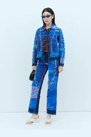 Paula Canovas Del Vas Mesh Construction Denim Jeans - Femme Jeans S